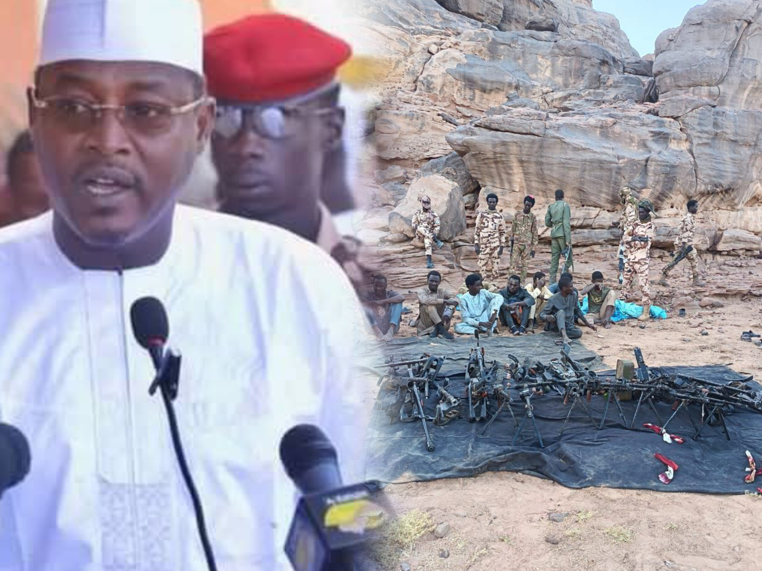 Des armes saisies par la douane tchadienne dans le Tibesti